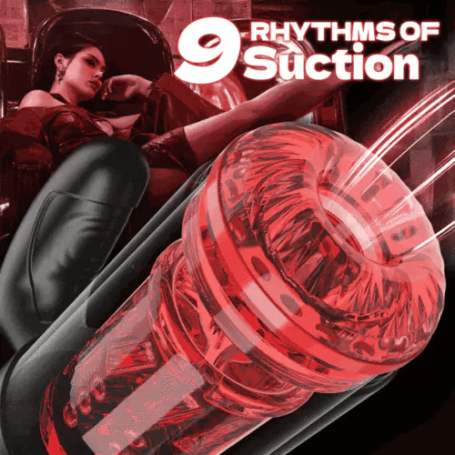 Elektrischer Masturbator mit 9 Stoß- & 9 Saugfunktion