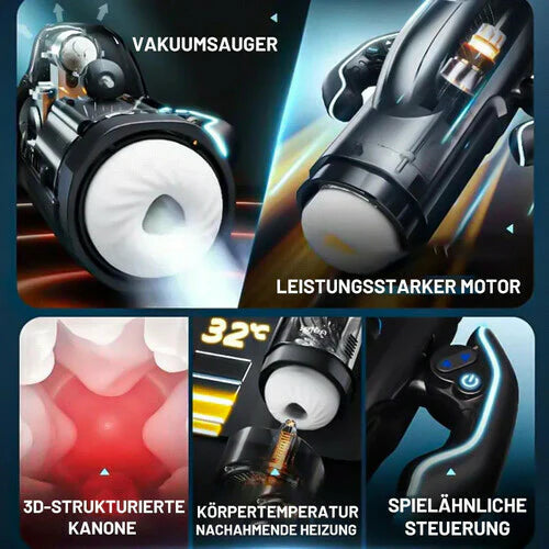 Leten Handheld Elektrischer Masturbator mit Saug- & Vibrationsfunktion