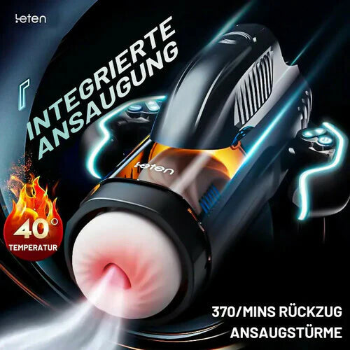 Leten Handheld Elektrischer Masturbator mit Saug- & Vibrationsfunktion