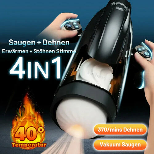 Leten Handheld Elektrischer Masturbator mit Saug- & Vibrationsfunktion