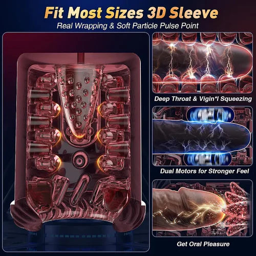Automatischer Masturbator mit Stoßender Vibration & Rotation