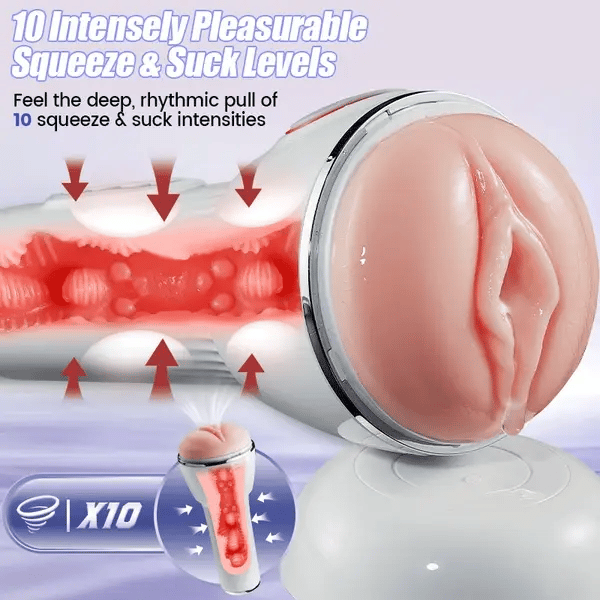 Leten High-End Männlicher Masturbator – 3D Realistische Elektrische Taschenmuschi