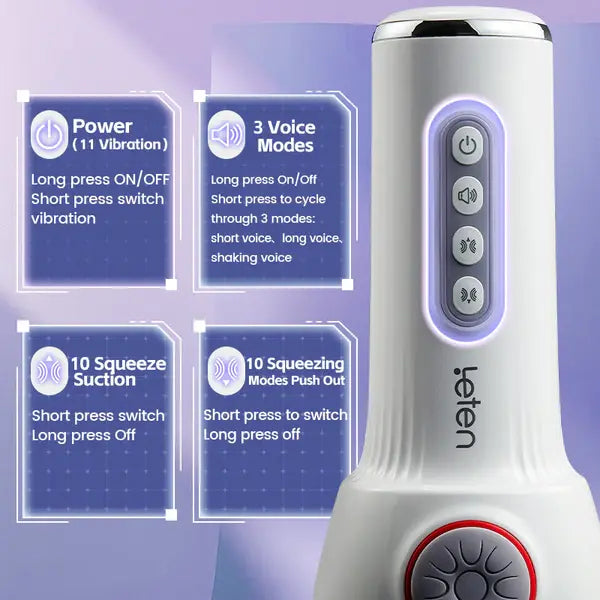 Leten High-End Männlicher Masturbator – 3D Realistische Elektrische Taschenmuschi