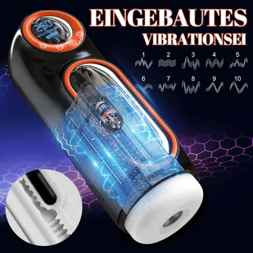 10-Frequenz-Teleskop Automatischer Masturbator mit Stoß- & Saugfunktion