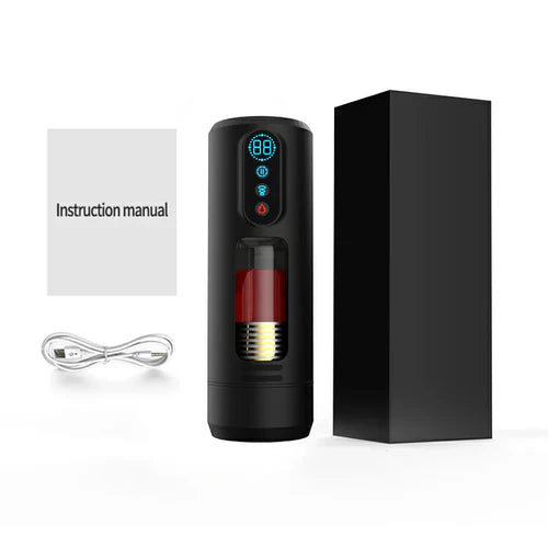 Elektrischer Masturbator mit 9 Stoß-, 9 Saug- & 9 Heizfunktion