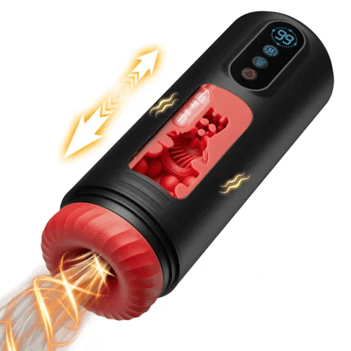 Elektrischer Masturbator für Männer mit Stoß-, Saug- & Heizfunktion