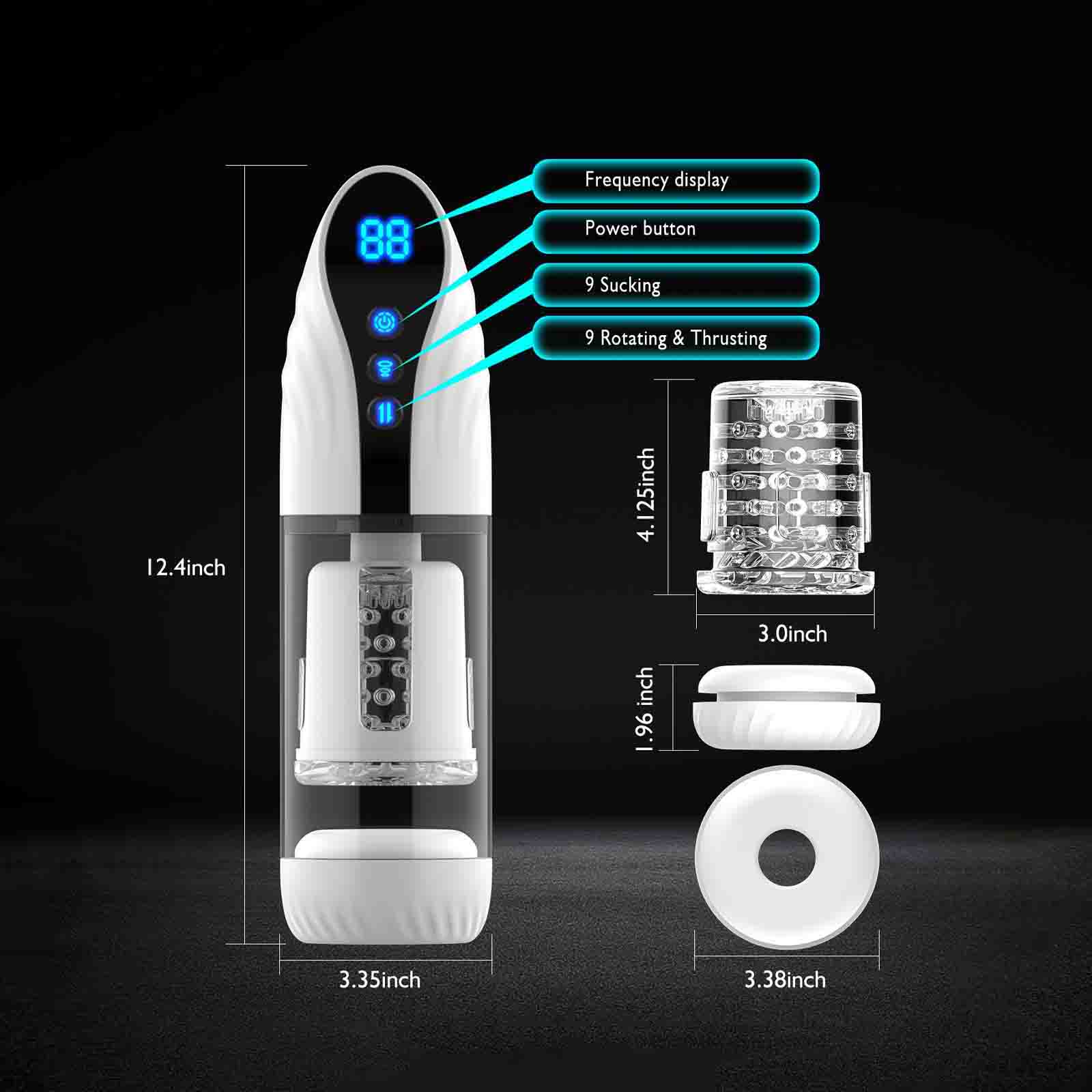 MT25: Auto Blowjob Stroker mit 9 Saug-, Rotations- und Stoßmodi
