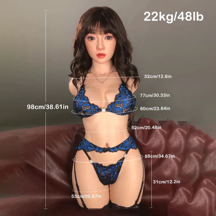 Zaria: 94 cm / 3 ft 1 D-Cup Realistischer Ultraweicher Silikon Sex Torso