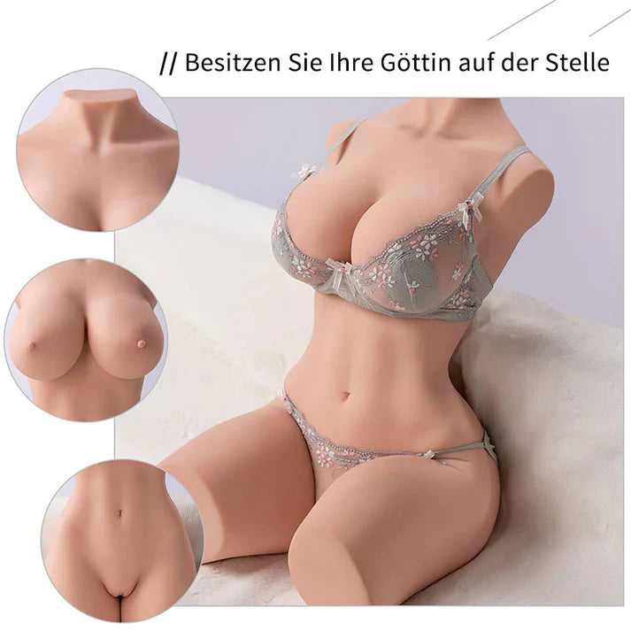 Julia sexpupe Masturbator Torso sitzend Detail seitlich