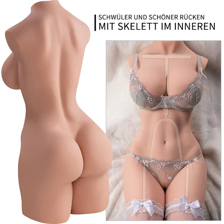Julia sexpupe Masturbator Torso Rückansicht Metallrahmen