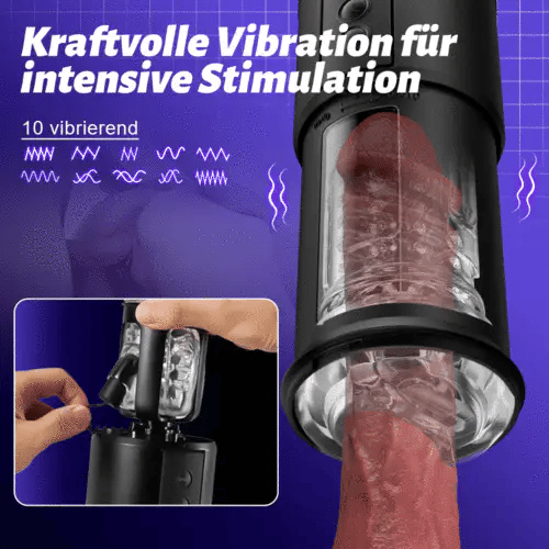 Elektrischer Masturbator für Männer – 3-in-1 Stoß-, Saug-