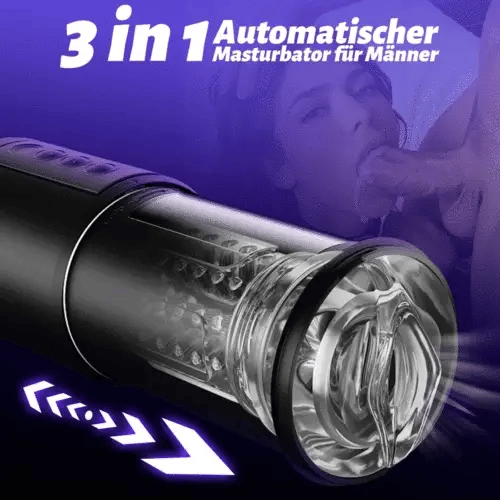 Elektrischer Masturbator für Männer – 3-in-1 Stoß-, Saug-
