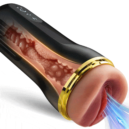 5 Sucking 10 Vibrating Realistischer Masturbator für Männer