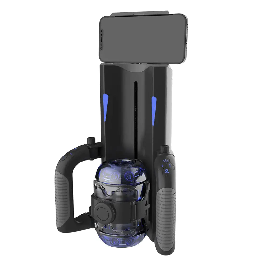 ZDX5 Stoß-Masturbator, faltbar, Version 10, Vibrationsstufen, 6 Segmente, Fixpunkt, mit Griff