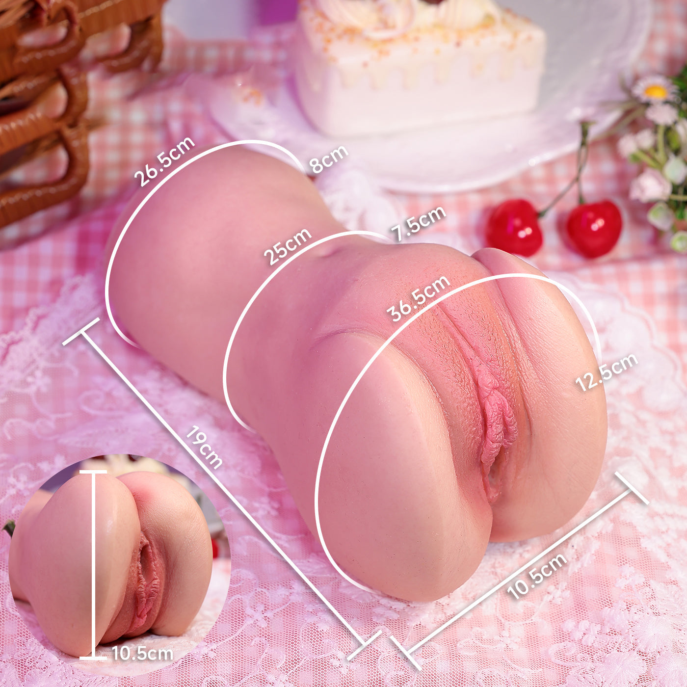 Abigail: 1 kg realistische Silikonvagina 1:1 Nachbildung Taschenmuschi