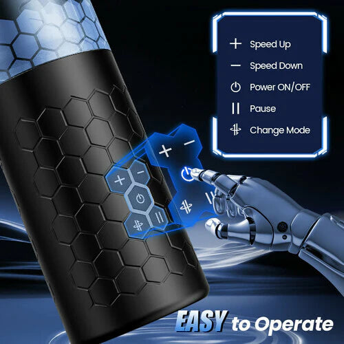 Elektrischer Masturbator für Männer – Handsfree Cup mit Stoß & Rotation