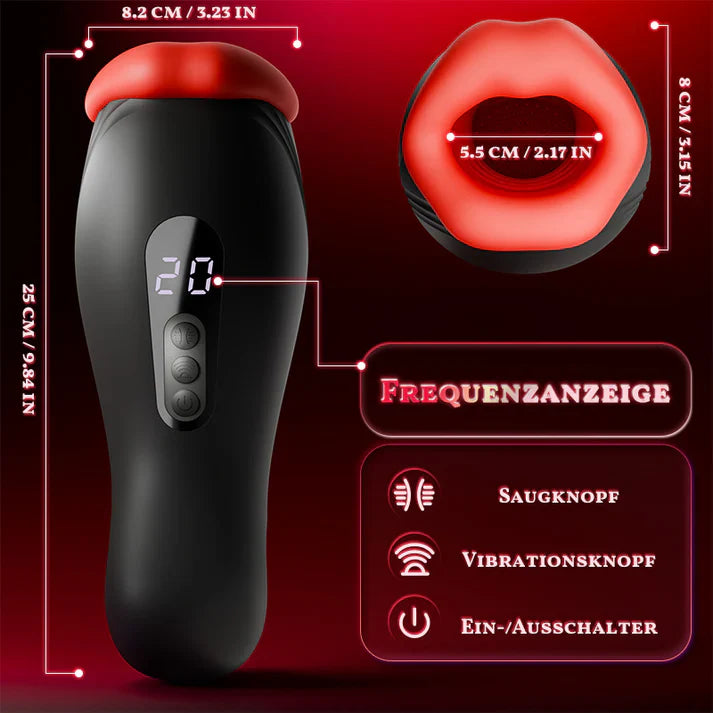 MS50：9 Vibrationen 4 Saugungen Klammernde Saugung Blowjob Masturbator