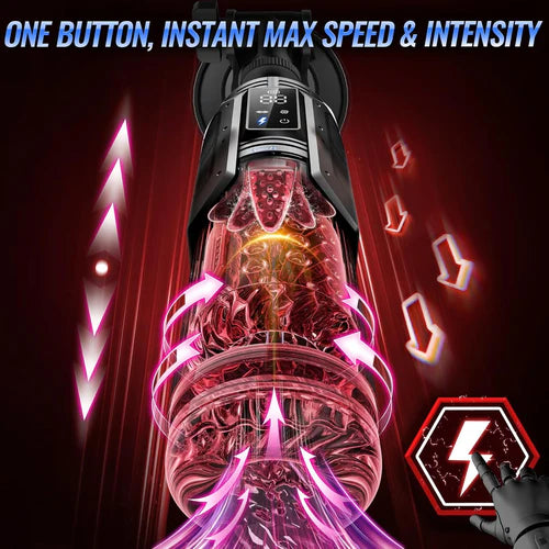 Automatischer Masturbator mit Stoßender Vibration & Rotation