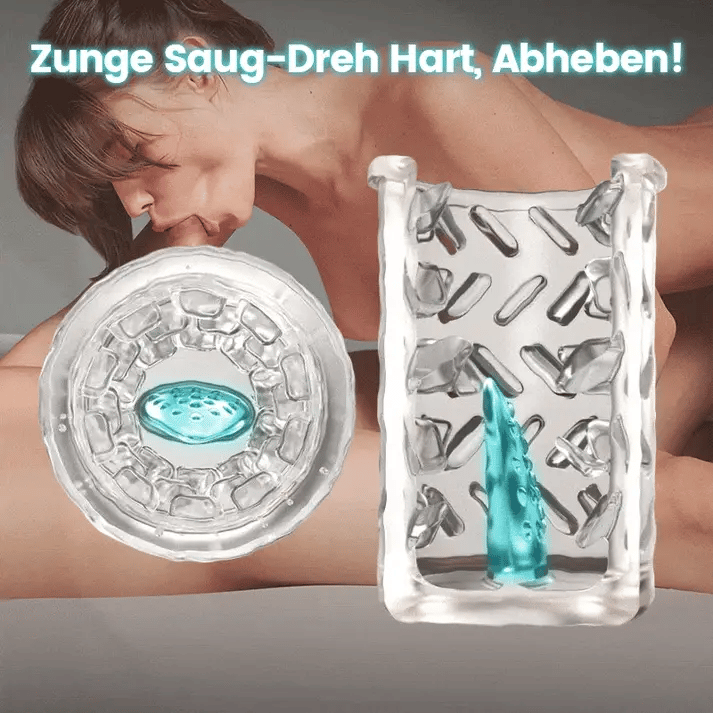 MT9:7 Saugen Dual-Temperatur SPA Boner Enlarger 7 Rotierende 360° Massage Masturbator