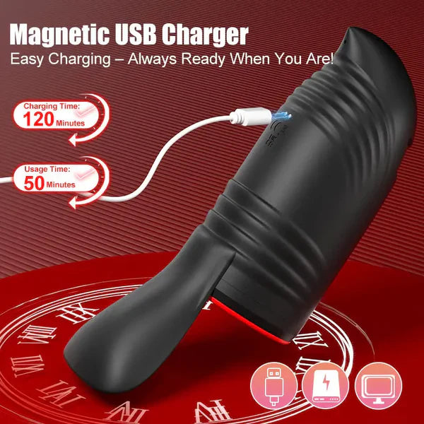 MTG35 Großflächiger Glans-Masturbator mit 3 Rotations-, 5 Saug- und 10 Vibrationsmodi