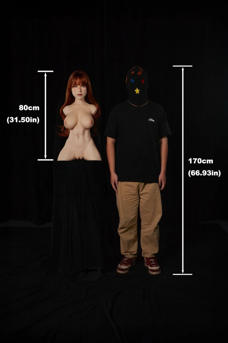 Maia: 14,5 kg, F-Cup, Ultraleichter Silikon-Sexpuppe Torso
