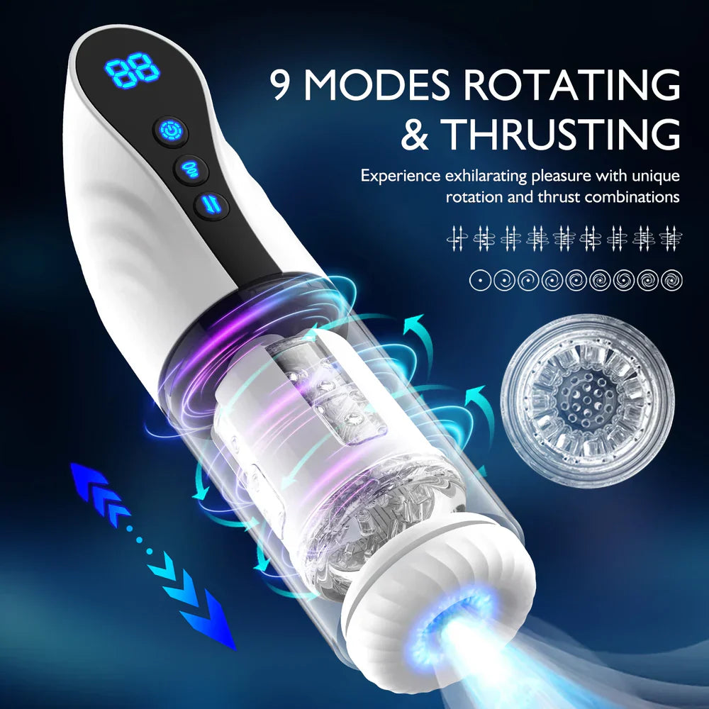 MT25: Auto Blowjob Stroker mit 9 Saug-, Rotations- und Stoßmodi